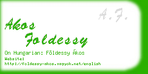 akos foldessy business card