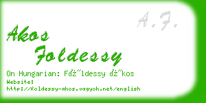 akos foldessy business card